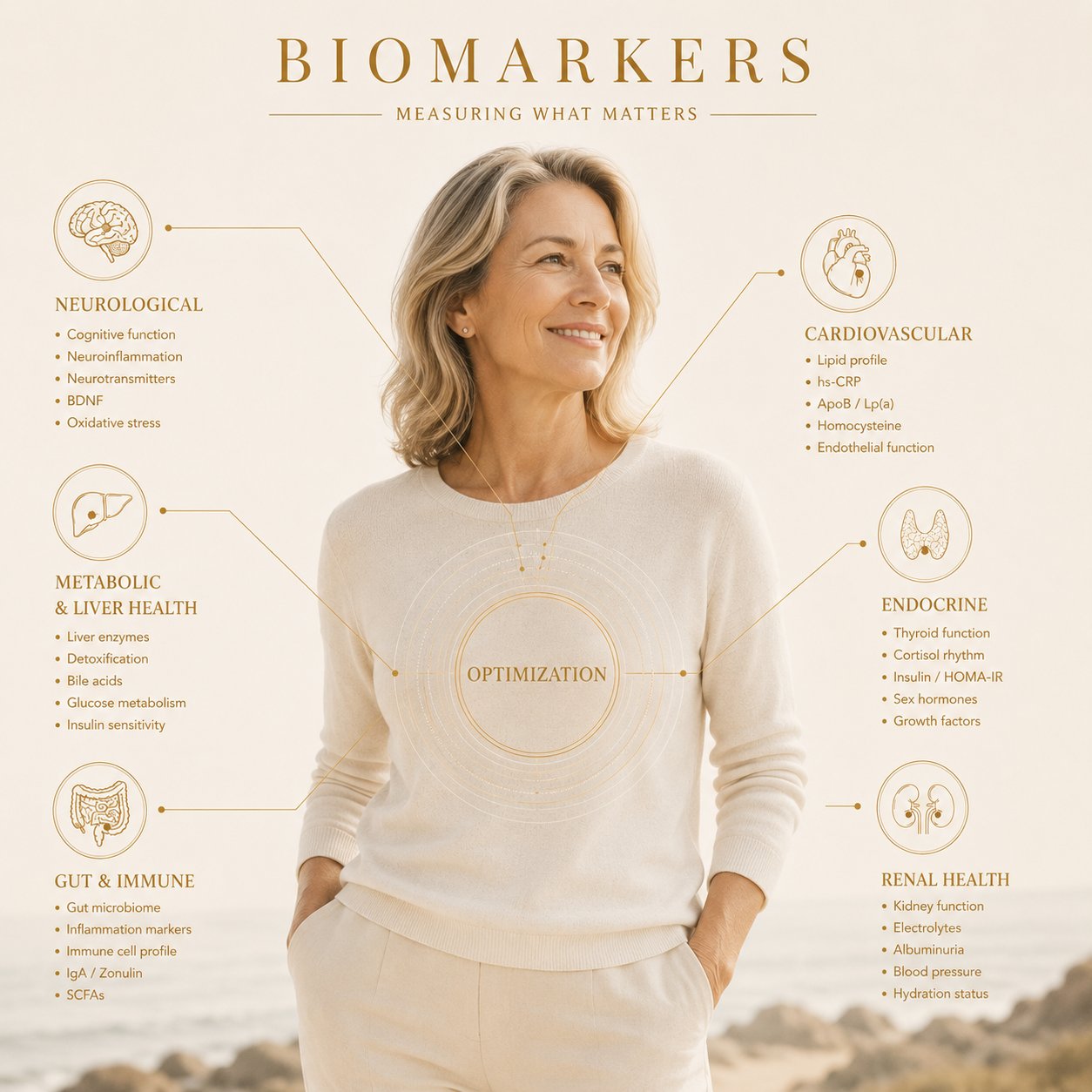 Biomarcadores avanzados de longevidad — Wellness Care